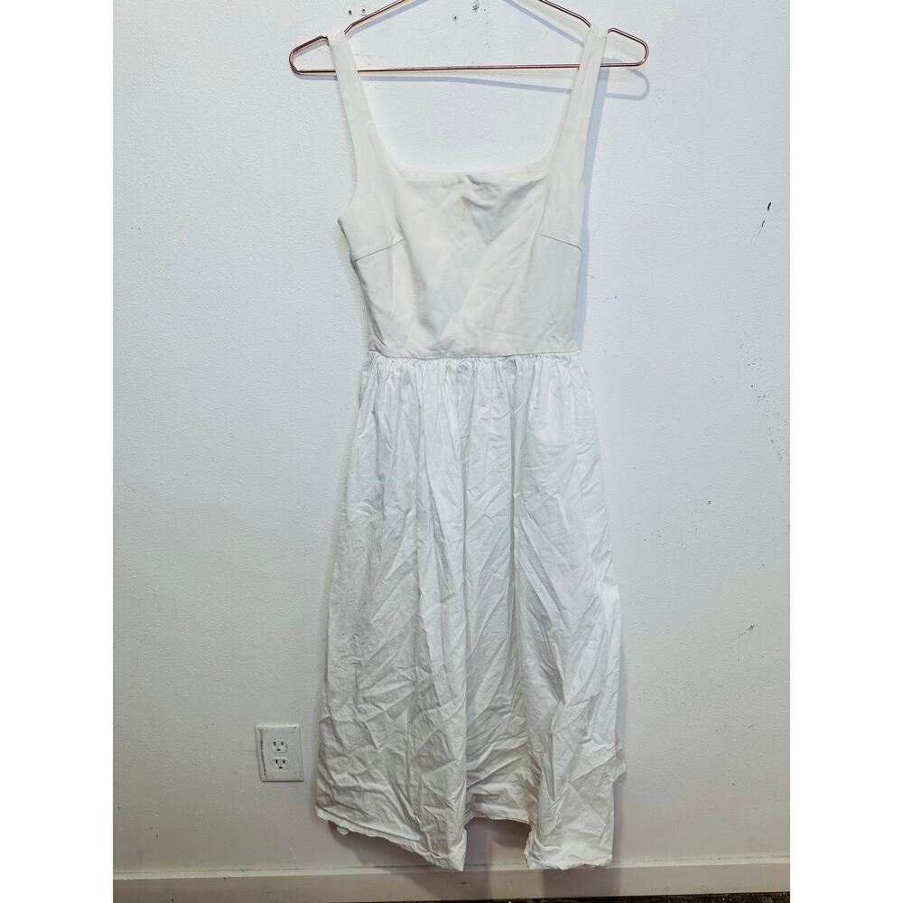 RUE SOPHIE Women's Off White Square Neckline Flowy Skirt Midi Dress Size XS - Picture 3 of 15